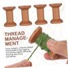 Angoily 20pcs Retro Style Empty Wood Spools Thread Holders Yarn Winding Spools Wooden Bobbins for Crafts view 3