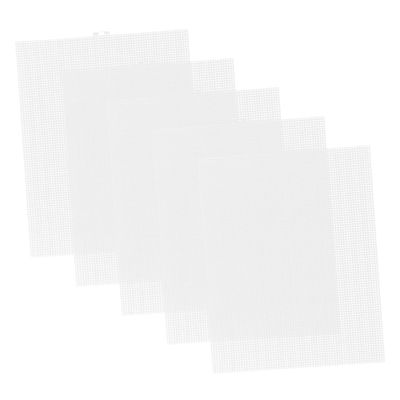 Housoutil 5pcs Plastic Mesh Canvas Sheets for DIY Embroidery Crafts Transparent Plastic for Accurate Cutting and Breathable Design for Crochet Bag Making