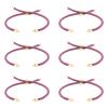 FASHEWELRY 10 Pcs Adjustable Slider Bracelets Nylon Twisted Cord Bracelet Making Nylon Cord Chain Link Bracelet with Golden Brass Findings for DIY Jewelry Making Supplies (Indian Red) view 1
