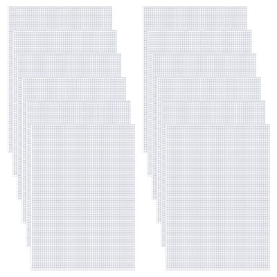 TOAOB 12 Sheets 0.8mm White Fursuit Eye Mesh Printable Waterproof PVC Plastic Eye Mesh Sheet for Furry Cosplay Mask Fursuits Props Handicrafts Making
