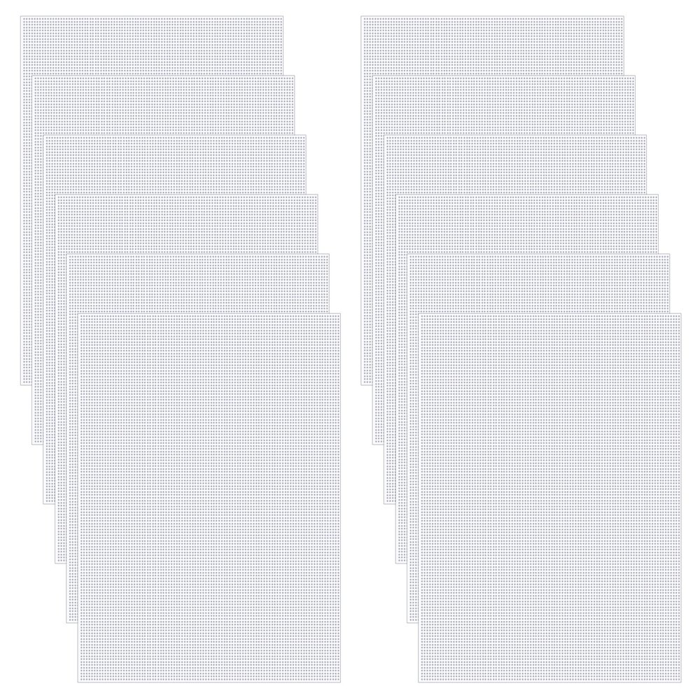 TOAOB 12 Sheets 0.8mm White Fursuit Eye Mesh Printable Waterproof PVC Plastic Eye Mesh Sheet for Furry Cosplay Mask Fursuits Props Handicrafts Making