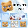 TOAOB 12 Sheets 0.8mm White Fursuit Eye Mesh Printable Waterproof PVC Plastic Eye Mesh Sheet for Furry Cosplay Mask Fursuits Props Handicrafts Making view 4