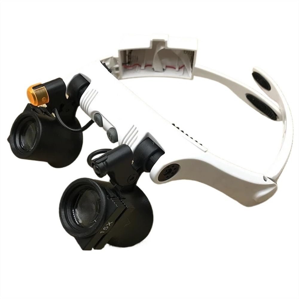 Lab Microscope Accessories Swap Warm and Cold Light Magnifying Glasses Jewelry Loupe Binoculars Repairing Jewel Lighted Magnifiers 3X 4X 5X 6X 7X 10x 15x