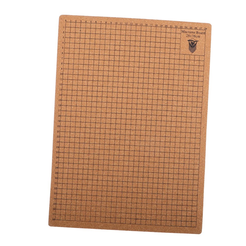 GARIOUANS Multi-Functional Cork Board for DIY Projects Grid Printed Crochet Macrame Blocking Mat Pins for Beading Crafts and Yarn Organization