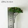 Model Tree Kit,20Pcs 4cm Orange Fruit Model Trees Train Garden Train Railroad Decoration Building Landscape Miniature Tree view 2