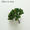 Model Tree Kit,20Pcs 4cm Orange Fruit Model Trees Train Garden Train Railroad Decoration Building Landscape Miniature Tree view 3