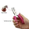 KINGSUPER 1/4 Hole Punch and 1/8 Small Single Hole Punch Handheld Paper Puncher for DIY Craft Tag (Pink) view 2