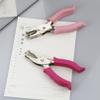 KINGSUPER 1/4 Hole Punch and 1/8 Small Single Hole Punch Handheld Paper Puncher for DIY Craft Tag (Pink) view 4