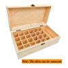 Anktily Unfinished Wooden Storage Organizer Box with Lid, Unpainted Wood Case Box for Small Keepsakes, Jewellery, Tea Bag Holder Case (25 Grids C) view 3