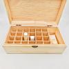 Anktily Unfinished Wooden Storage Organizer Box with Lid, Unpainted Wood Case Box for Small Keepsakes, Jewellery, Tea Bag Holder Case (25 Grids C) view 4
