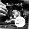 DOITOOL 5pcs Jewelers Magnifying Glass Clip Lens Magnifying Glass Steampunk Magnifier Jewelry Repair Magnifier Eyeglasses Holder for Watchmakers view 2