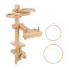 PATIKIL Embroidery Hoop Stand, Adjustable Beech Wood Cross Stitch Stand Holder with Built-in Storage Tray for DIY Art Craft, Sewing, Needlework Projects, with 6" & 8" Embroidery Hoop view 1