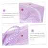 LIFKOME Crochet Hook Storage Bag Yarn Organizer Zipper for Easy Carrying and Practical Storage for Knitting and Crocheting Projects Striped Design view 3