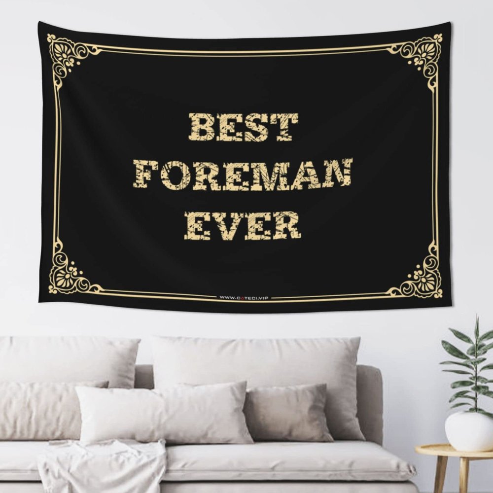 CDWS Boys Room Decor Teenager Best Foreman Ever Tapestyr Room Decore Garage Decor For Men(100X150CM)