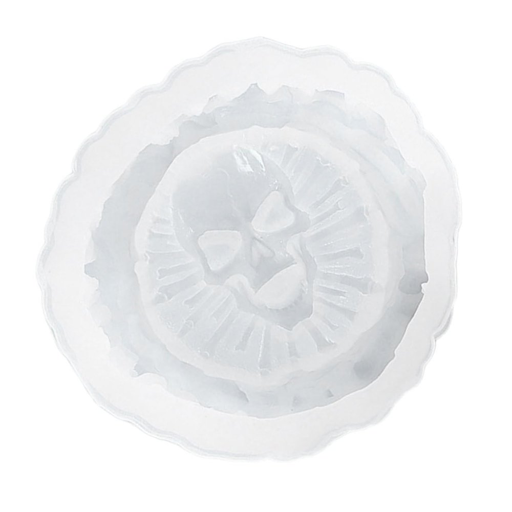 Housoutil 1pc Silicone Skull Ashtray Mold for Crafts Flexible Reusable Halloween Design for Casting and Creative Projects
