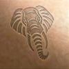 Leather Stamp : Elephant Stamp - Delrin Material-(h) 3.5cm x (w) 3.4cm view 1