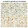 Auguro Vintage Scrapbook Stickers 24 Sheets 480 Precut People Stickers for Scrapbooking Washi Sticker for Journaling Vintage Junk Journal Supplies view 3
