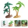 Kisangel 10 Pack Coconut Tree Model Landscape Decor Artificial Miniature Trees for Desk DIY Miniature Plant Models Smooth Surface view 4
