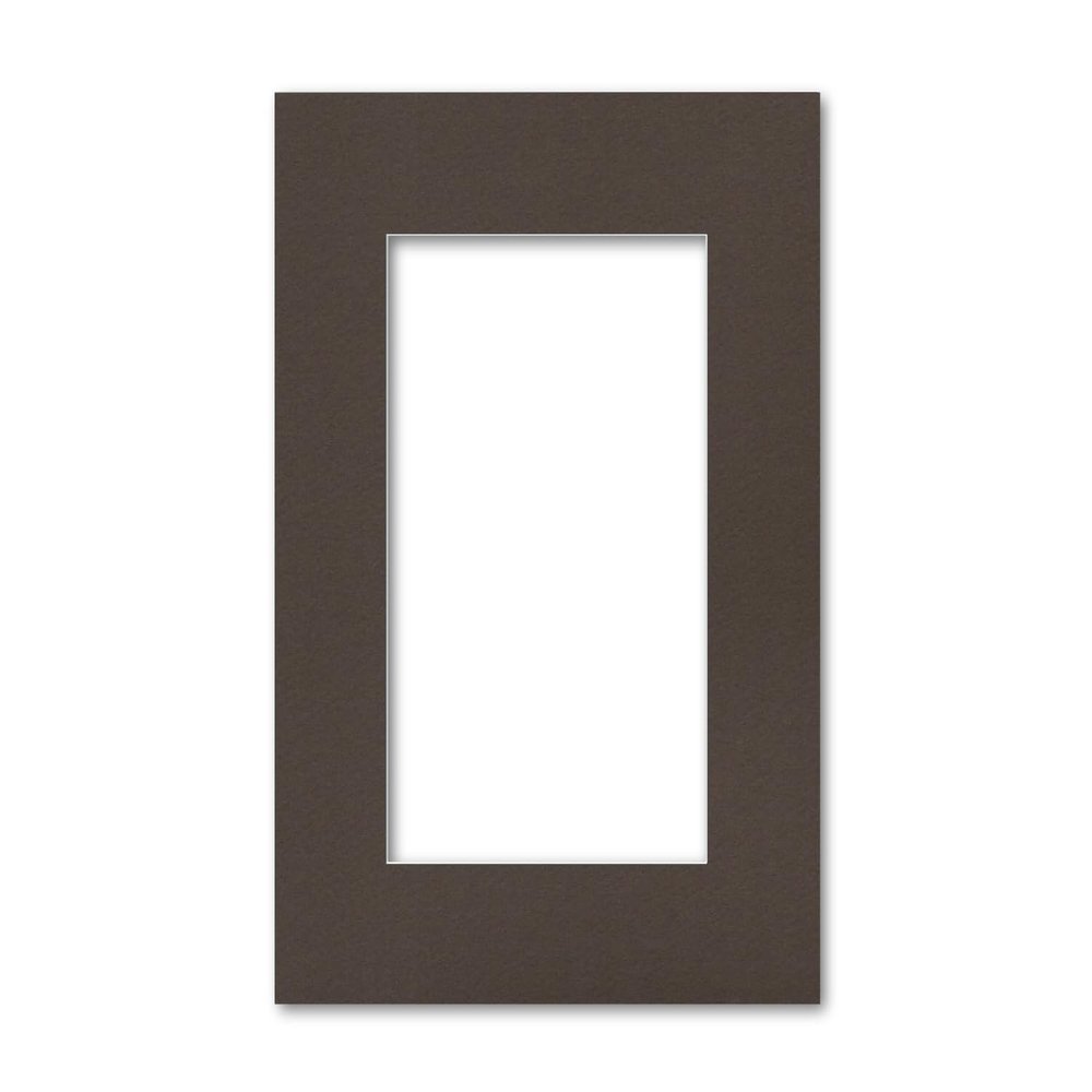 18x24 Matting for 11x17 Photograph or Artwork 4-Ply Bevel Cut Acid Free Matboard for picture framing (Dark Brown)