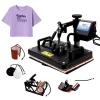 12x15 Heat Press Machine 15 in 1 Heat Press Machine for T Shirts 360 Rotation Printer with Hat Press 11 OZ Tumbler Press Shirt Press Machine(Black-6 in 1) view 1