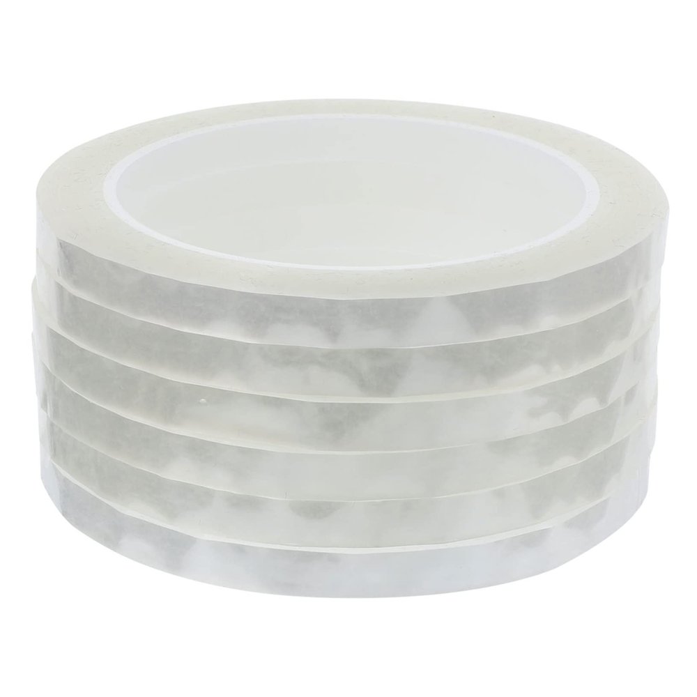 Angoily 6rolls Transparent Floral Tape Stem Wraps for Bouquets Flexible and Craft Tape for Flower Arrangements and Wedding Decorations