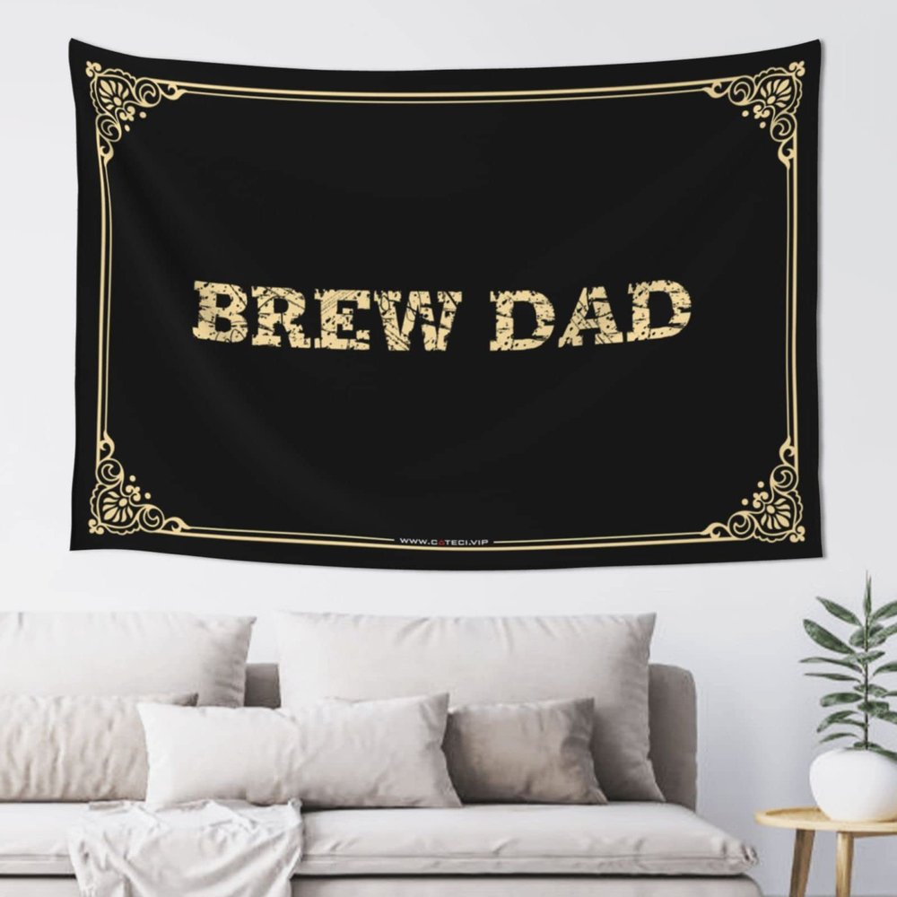 Bedroom Door Decorations Brew Dad Tapestyr Home Bar Decor Man Cabe Decor(100X150CM)