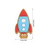Angoily 6pcs Cute Cartoon Pencil Caps Adorable PVC Rocket Pencil Extenders Fun Tip Protectors for Boys and Girls and Students for School and Office Use view 2