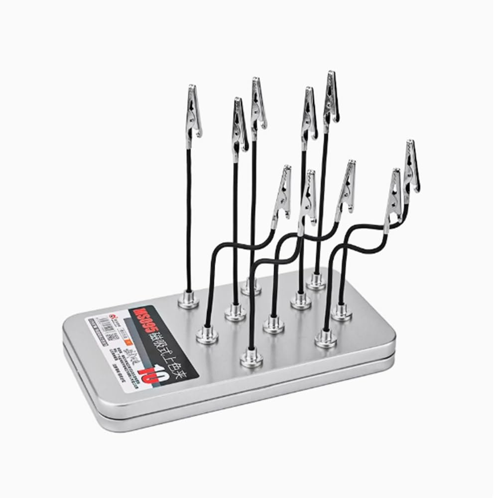 MS089/MS095 Model Metal Magnetic Spraying Clamps Clip with Storage Box Model Painting Tools for Military Model Hobby DIY Tool Set (MS095)