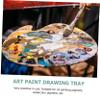 ARTIBETTER Wooden Pigment Mixing Tray for Watercolor and Oil Painting Palette for Artists and Beginners for Mixing Handheld Design view 3