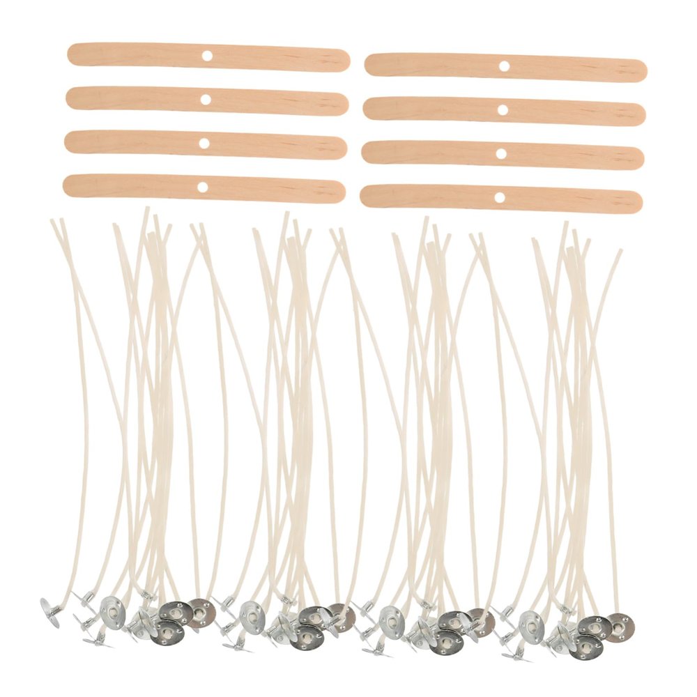 DEARMAMY 1set Candle Making Wicks Kit Candle Wicks Stirring Sticks for Beginners and Experienced