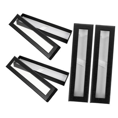Angoily 4pcs Pen Storage Box Signature Organizer Paper Pen Container Cardboard Pencil Case Art Supply Storage
