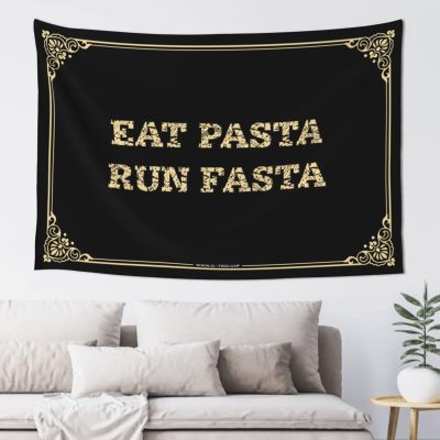Beer Decorations For Man Cave Eat Pasta Run Fasta Tapestyr Wall Hanging Man Cave Decor And Accessories(100X150CM)
