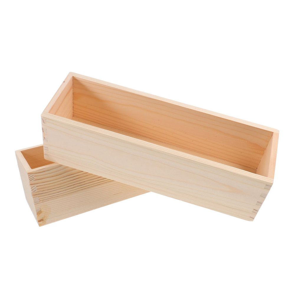 OHPHCALL 2pcs Rectangular Wooden Soap Molds for Handmade Soap Making Lidless Design Versatile Frame for Unique Creations for Crafting Bars