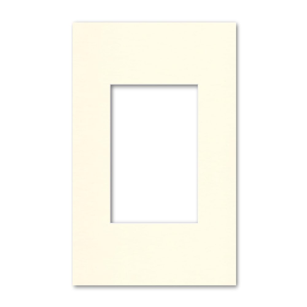 14x18 Matting for 8x10 Photograph or Artwork 4-Ply Bevel Cut Acid Free Matboard for Picture framing (Antique White)