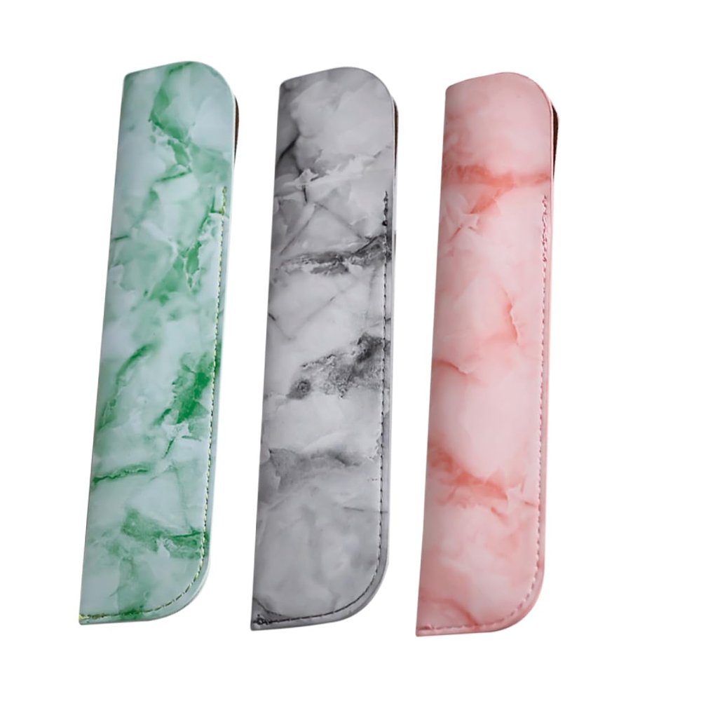 Angoily 3pcs Stylish Single Pen Sleeves Lightweight Pu Protective Covers for Convenient Storage and Elegant Presentation