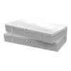 FUNNETOYU 2pcs Foldable Storage Box Detachable under Bed Container Capacity Organizer for Blankets Clothes and More Grey Non-woven for Bedroom and Closet Storage view 1