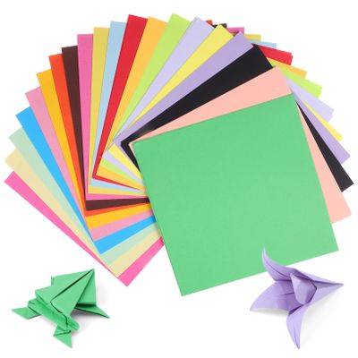 DECORNIJIA 200pcs Origami Papers Craft Paper Square Cardstock for Scrapbooking Art Projects