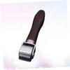 Artibetter Leather Roller Tool 26mm Leathercraft Roller Leather Pressing Tool Bonding Steel Material Solid Wood Handle Comfortable Grip view 3