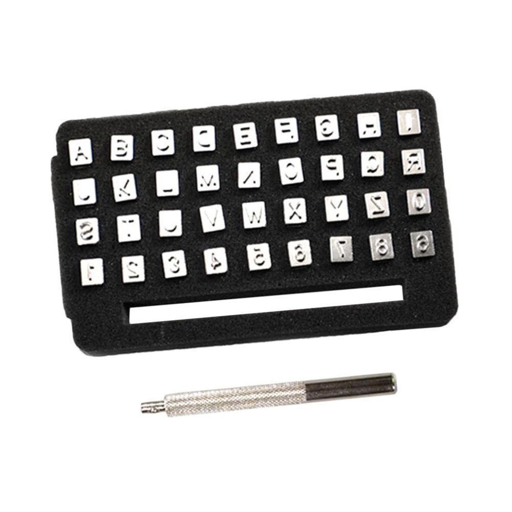 ARTIBETTER DIY Leather Alphabet Stamp Set Letter Number Press Tool for Crafting for Leather Jackets Bags Shoes and Belts Durable Compact Design