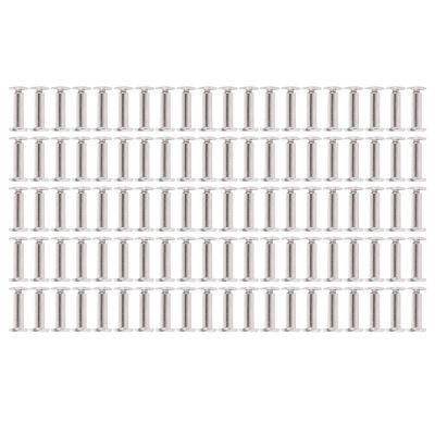 CHEOTIME 100 Sets M2.5 Rivet Stud Set, 0.14x0.47x0.28in Flat Round Head Rivet Stud Fastener Set Repair Rivets Kit Assorted Chicago Binding Screw Rivets Used for Leather Crafts (3.5 * 12 * 7mm)
