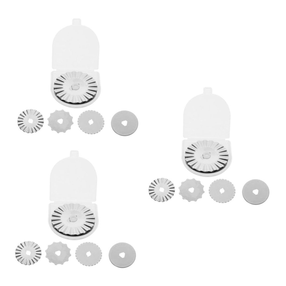 Veemoon 30pcs Rotary Cutter Blades for Quilting Scrapbooking Sewing Replacement Cutting Tools for Fabric Crafts