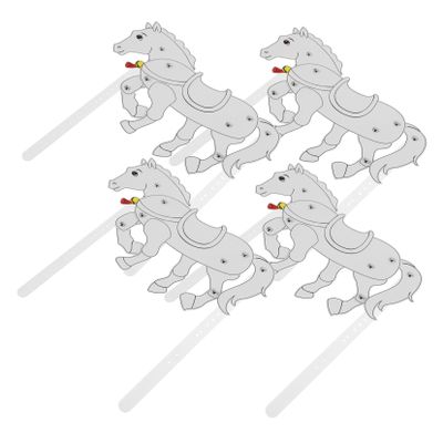 HEALSOPTHY 4pcs Horse Shadow Puppets Craft for Traditional Chinese Performance Handmade Kits Easy to Assemble Horse Figure Props for Creative Storytelling