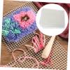 HOMSFOU 3 Sets Wooden Latch Hook Tool Set for Rug Crocheting Carpet Yarn Cutting Tool DIY Tapestry Kit view 2