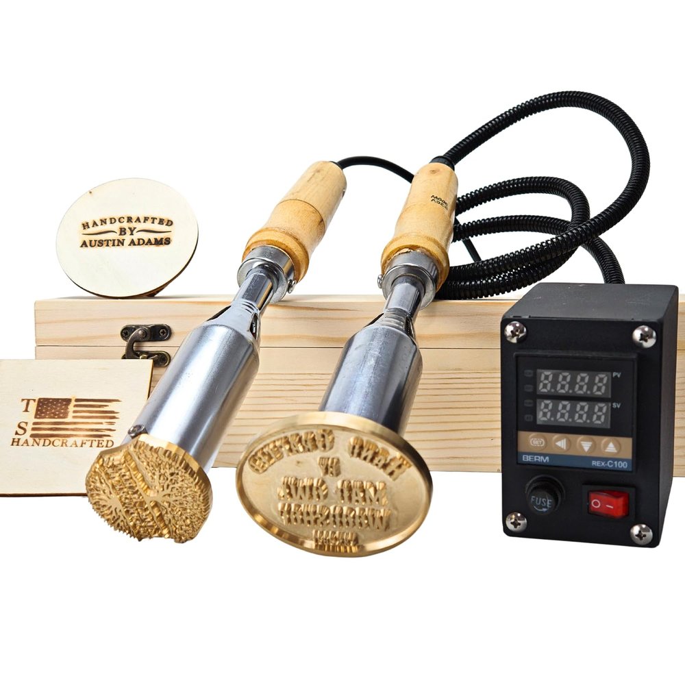300w Electric Branding Iron For Wood Custom Leather Stamp Wood Burning Stamp Woodworking Tools Gifts For Father's Day Personalized Stamp For Burger Buns (300w iron with uncontrollable temperature)