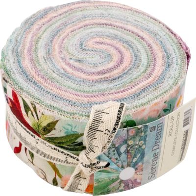 Serene Dream Roll Up 40 2.5-inch Strips Jelly Roll Robert Kaufman Fabrics RU-1341-40