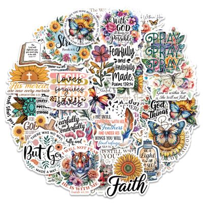 100 Pcs Christian Faith Stickers