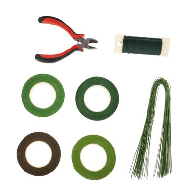 ARTIBETTER 1set Floral Arrangement Tools Kit Craft Floral Tape Wire Cutter Stem Wire and Pliers for Flower Bouquets and Dried Flower Crafts