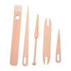 HEALSOPTHY 1set Weaving Loom Tools Wooden Knitting Comb and Stick for DIY Crafts for Sweaters Hats and Scarves Smooth Finish for Safe Use view 1