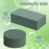 Baderke 30 Pack Floral Foam Blocks Round & Block Foam Set Green Wet & Dry Flower Blocks for Fresh & Artificial Flower Arrangement Florist Supplies for DIY Arts Crafts & Weddings view 2