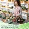 Baderke 30 Pack Floral Foam Blocks Round & Block Foam Set Green Wet & Dry Flower Blocks for Fresh & Artificial Flower Arrangement Florist Supplies for DIY Arts Crafts & Weddings view 4